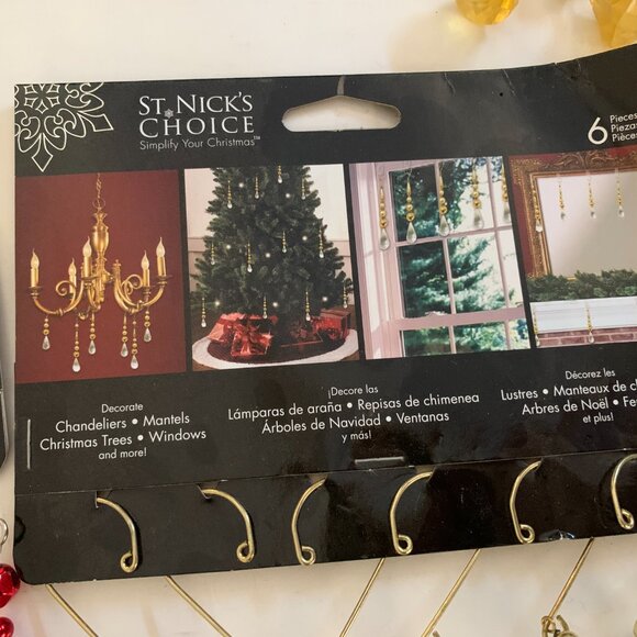 Beaded Ornament Dangling Decorations One box of 12 sets of 6 dangles - Picture 6 of 11